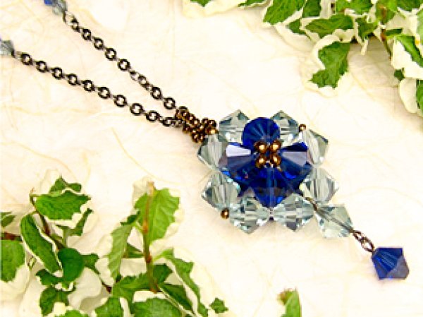 画像2: 大粒クリスタルのロングチェーンネックレス (2)