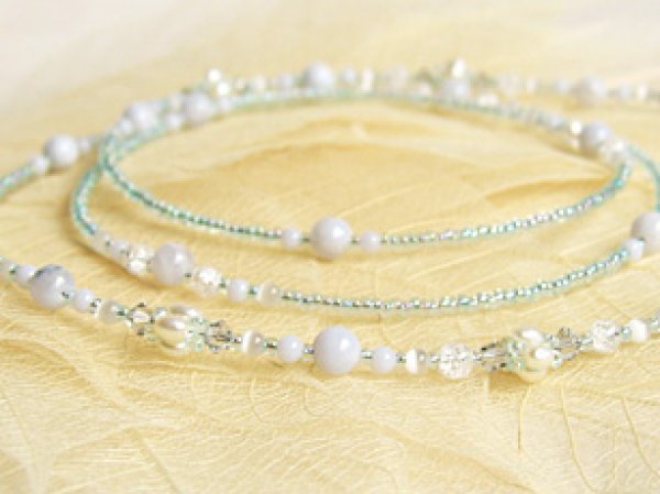 画像6: 天然石と淡水パールポイントのグラスコード (6)